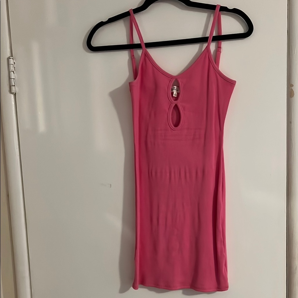 Altar'd State Vibrant Pink Keyhole Dress